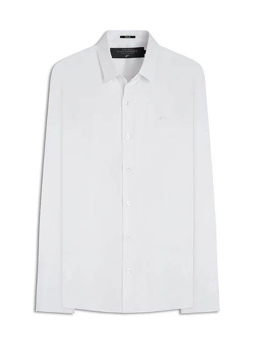 Camisa Ellus Masculina Cetim Modal  Slim Branco