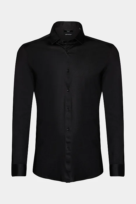 Camisa Aramis Cetim Super Slim Preto