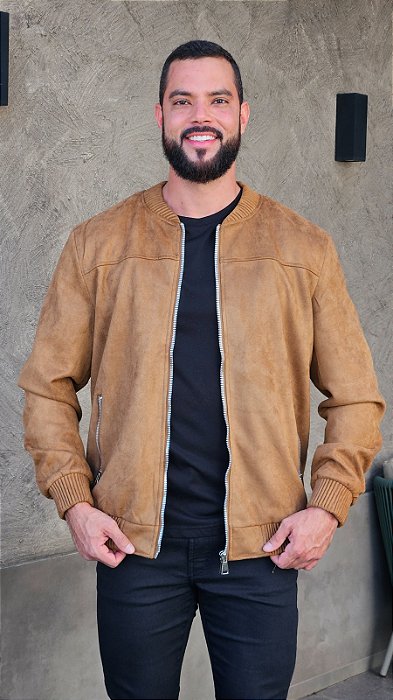 Jaqueta Suede Garbanne Caqui Escuro