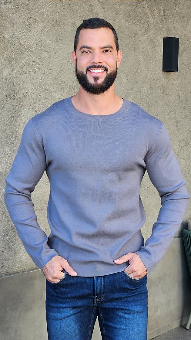 Sueter Masculino Garbanne Cinza