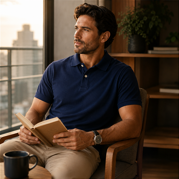Camisa Polo Aramis Masculina Azul