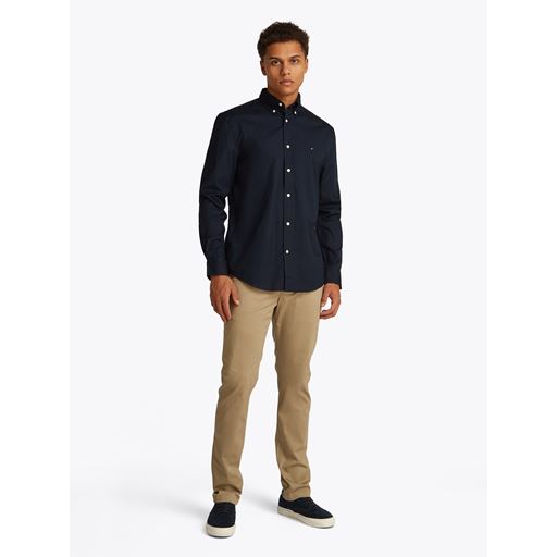 Camisa Core Flex Poplin Lisa, Azul Deserto