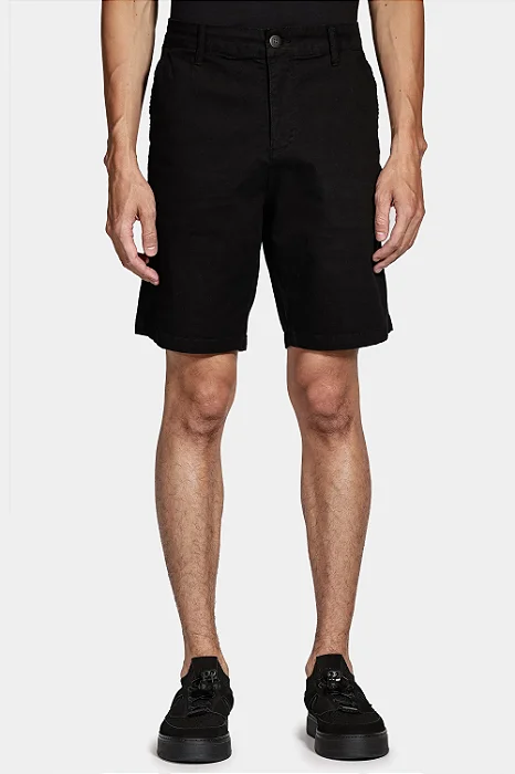 Bermuda Chino Color Essencial Preto