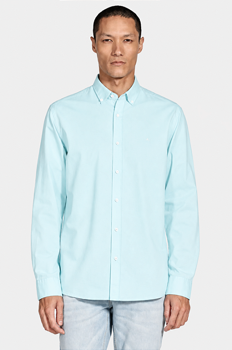 Camisa Manga Longa Oxford Button Down Planalto Azul