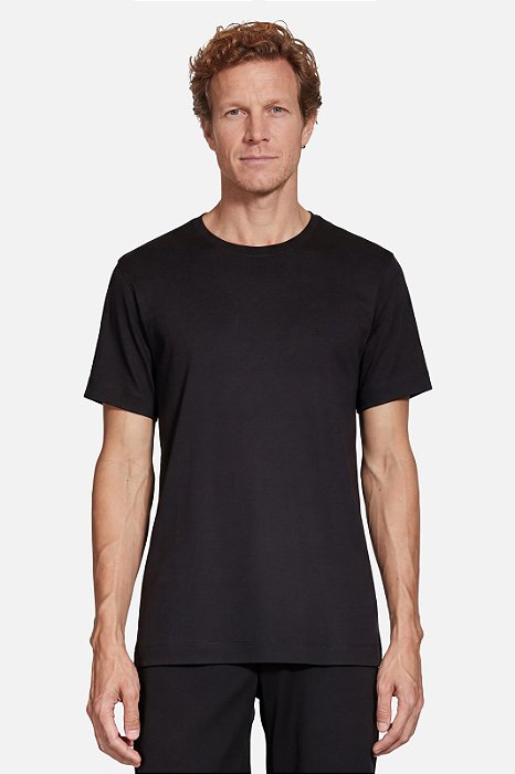 Camiseta Manga Curta Pima Básica Preto