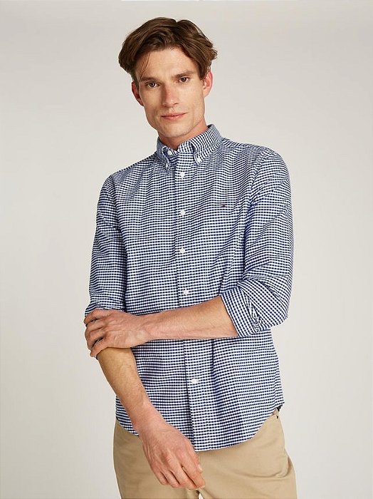 Camisa Tommy Hilfiger Heritage Oxford Gingham Manga Longa