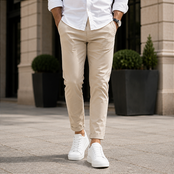 Tênis Elegante Conforto Premium Couro Legítimo Branco