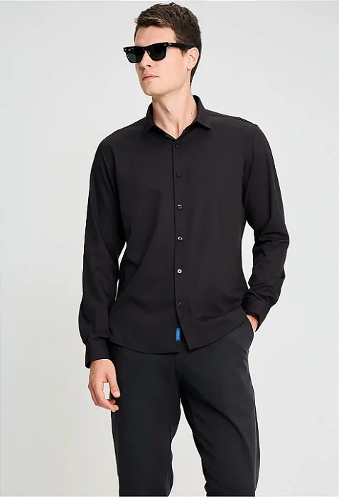 CAMISA DOCTHOS SLIM MANGA LONGA BAMBU LISA