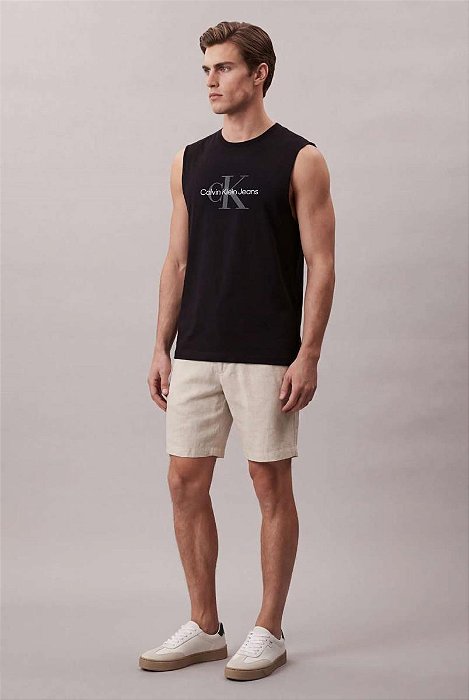 Regata Masculina Logo Re Issue Calvin Klein Jeans Preto