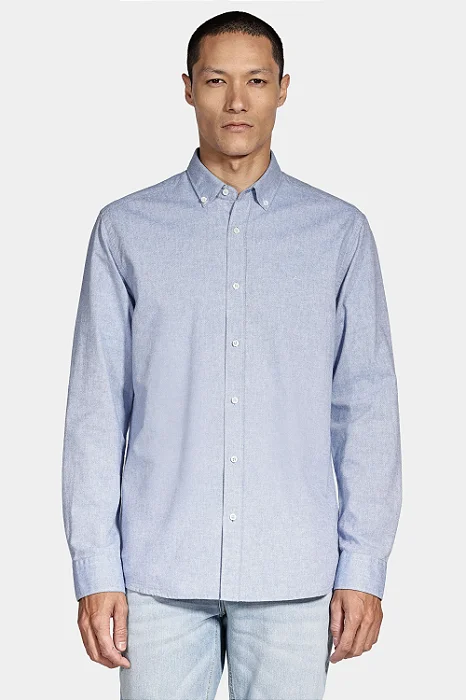 Camisa Aramis Manga Longa Oxford Button Down Planalto Azul