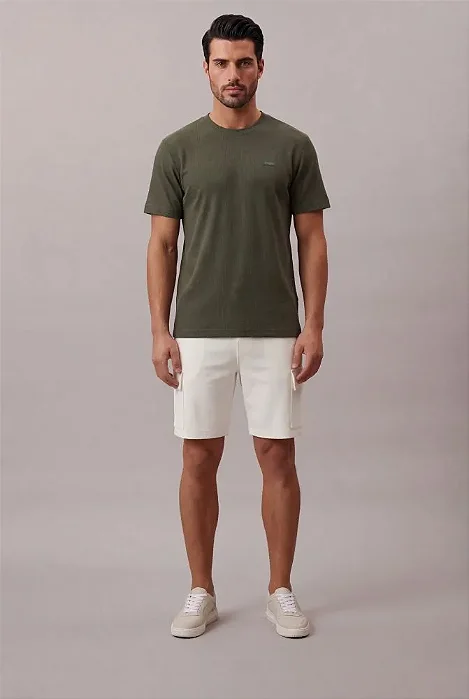 Camiseta Calvin Klein Piquet Verde Militar