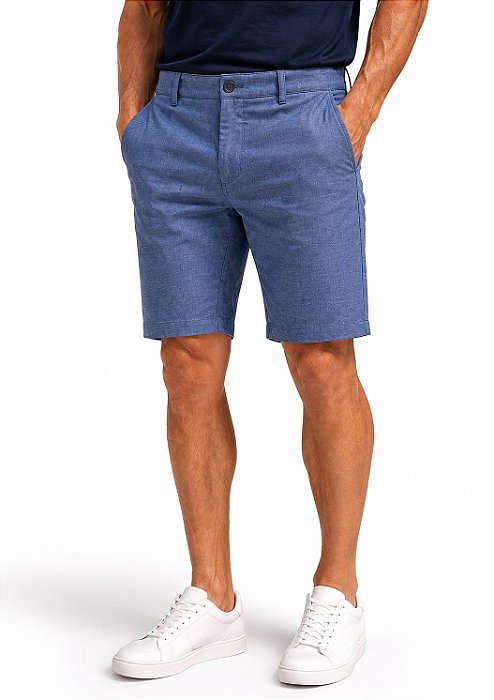 Bermuda Docthos Masculina Midle Azul Casual Premium Elastano