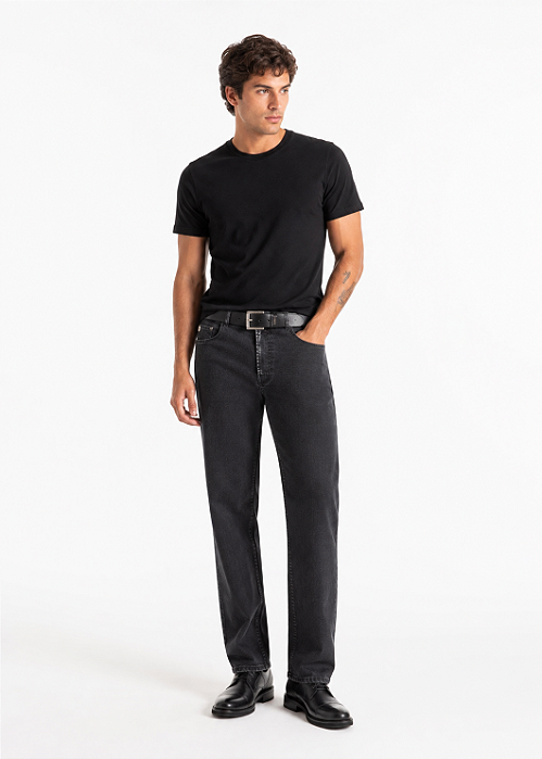 Calça Ellus Masculina Modelagem Reta Classic Preta