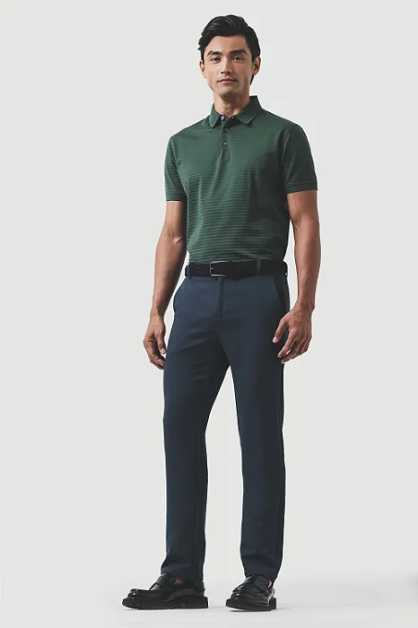 Polo Aramis Fio 80 Algodão Mercerizada Textura Verde