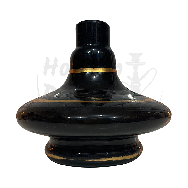 VASO ALADIN - PRETO COM DOURADO