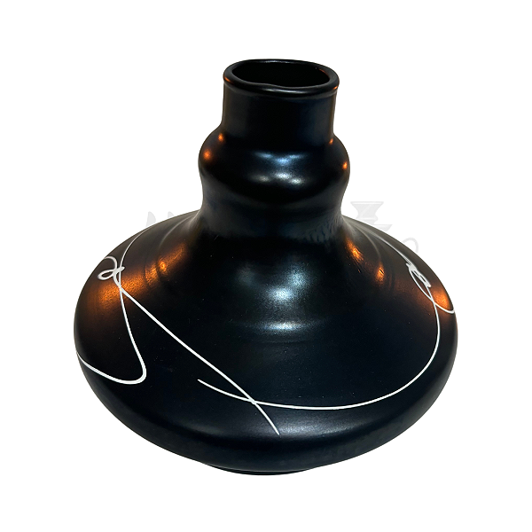 VASO ALADIN - PRETO TINTA BRANCA
