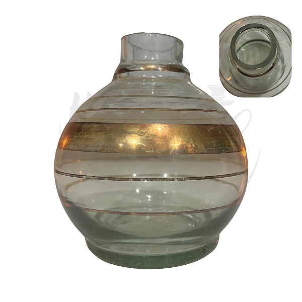 VASO BALL - TRANSPARENTE DOURADO