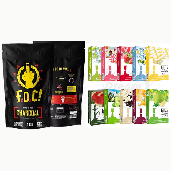 Carvão 1kg + 10 Mazaya