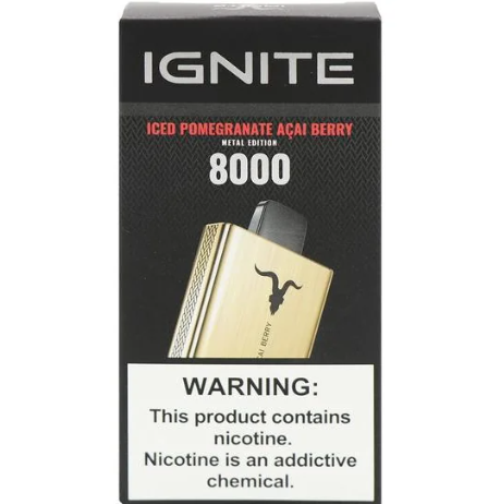 Ignite V80 – Iced Pomegranate Açaí Berry – Romã, açaí frutas vermelhas 8000 puff
