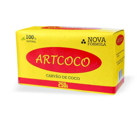Carvão Art Coco 250g | Carvão Natural de Coco para Narguilé