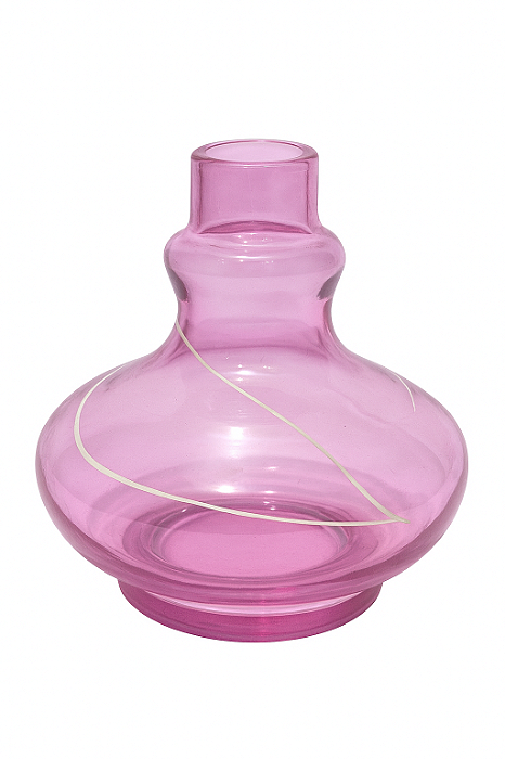 Vaso Aladin Lilas Translúcido - Casca de Ovo para Narguilé - 14cm x 15cm