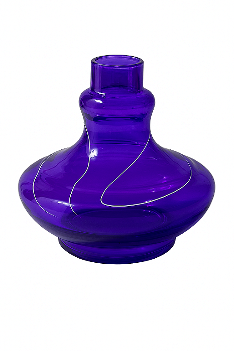 Vaso Aladin Roxo Translúcido - Casca de Ovo para Narguilé - 14cm x 15cm