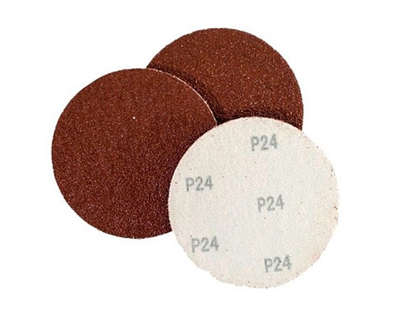 Disco De Lixa com Fita AutoColante Grão 24 125mm - 10 Peças