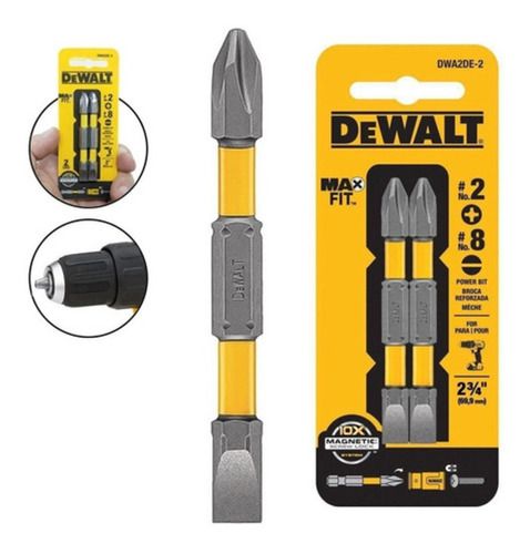 Bit Ponta Dupla Phillips Fenda Magnético N.2 Dwa2de-2 Dewalt
