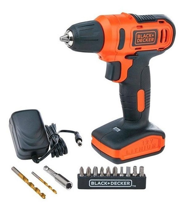 Parafusadeira Furadeira Sem Fio LD12S-BR 12v +13 Acessórios
