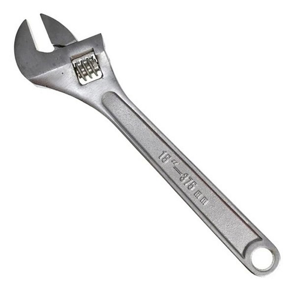 Chave Inglesa Ajustável 15 Pol 375 Mm Aço Crv Cromada