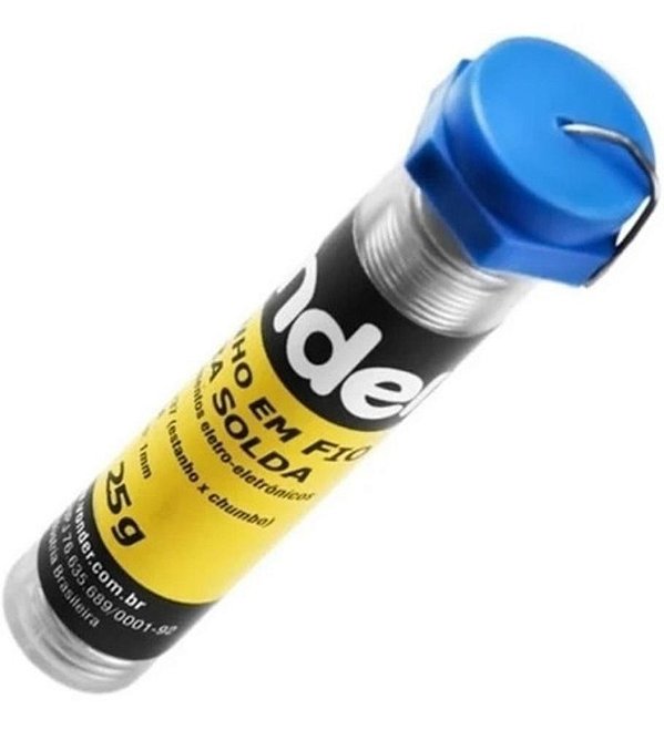 Estanho Em Fio Solda 1,0 Mm 63x37 25G