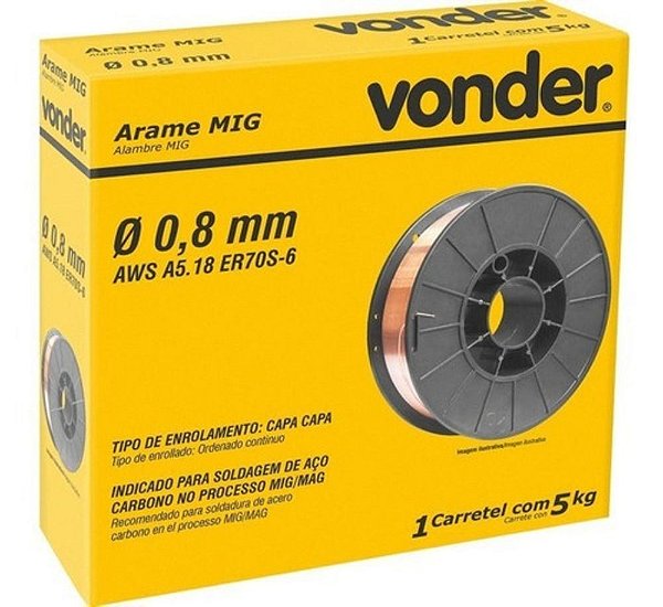 Arame De Solda Mig 0.8mm Carretel 5kg