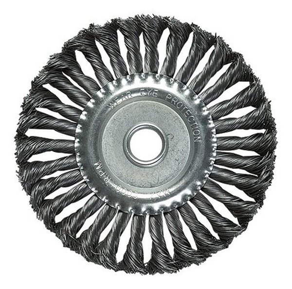Escova Aço Carbono Circular Fio Torcido 4 100 Mm Furo 22,2Mm