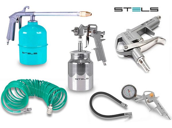 Kit Jogo de Acessórios Pneumáticos 5 Peças Compressor Stels