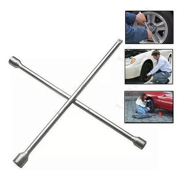 Chave De Roda Cruz 450mm 17x19x21mm Encaixe 1/2’’ Stels