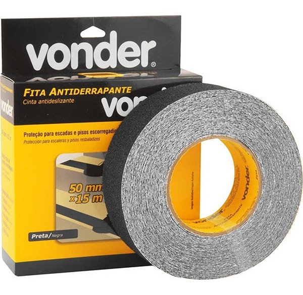 Fita Antiderrapante Para Escada 15Mx50Mm Preta