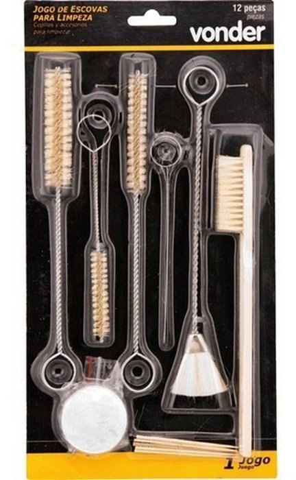 Jogo De Escovas De Limpeza Para Pistola De Pintura 12 Peças