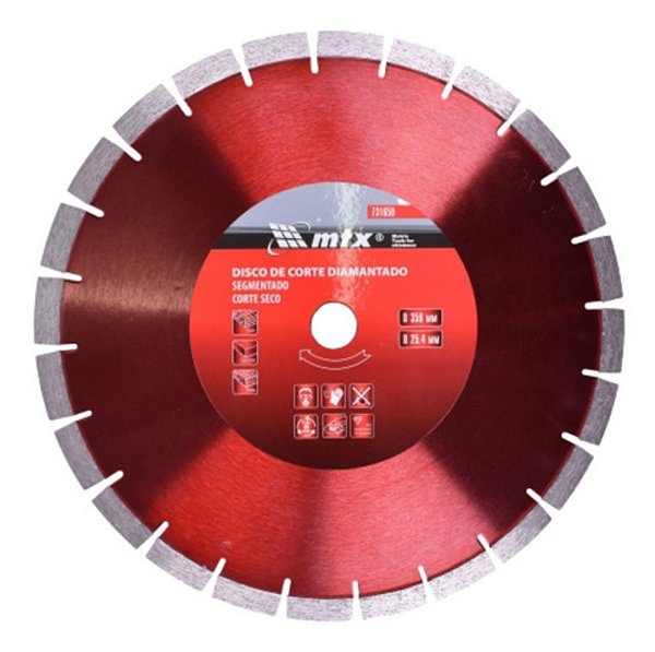 Disco Corte Diamantado Segmentado 350 X 25,4 mm, Corte Seco