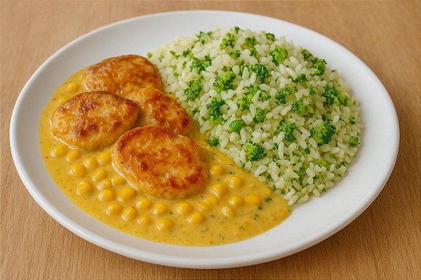 PF Frango ao Creme de Milho e Arroz com Brócolis