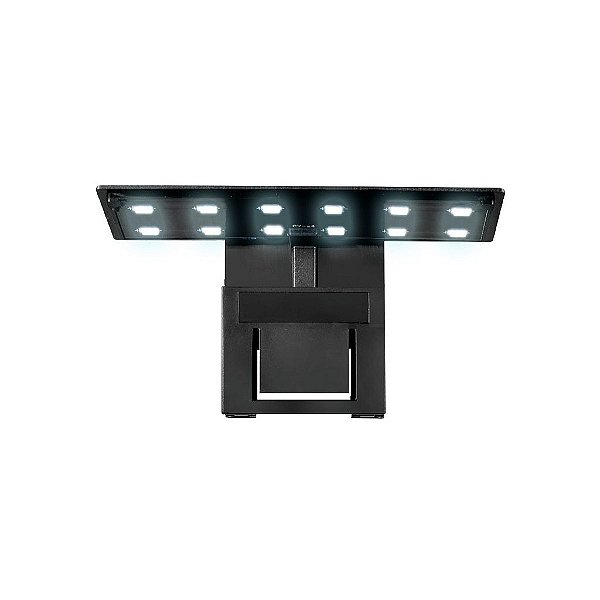 LUMINARIA LED SOMA X3 PRETA (5W) LED BRANCO/VERMELHO 220V