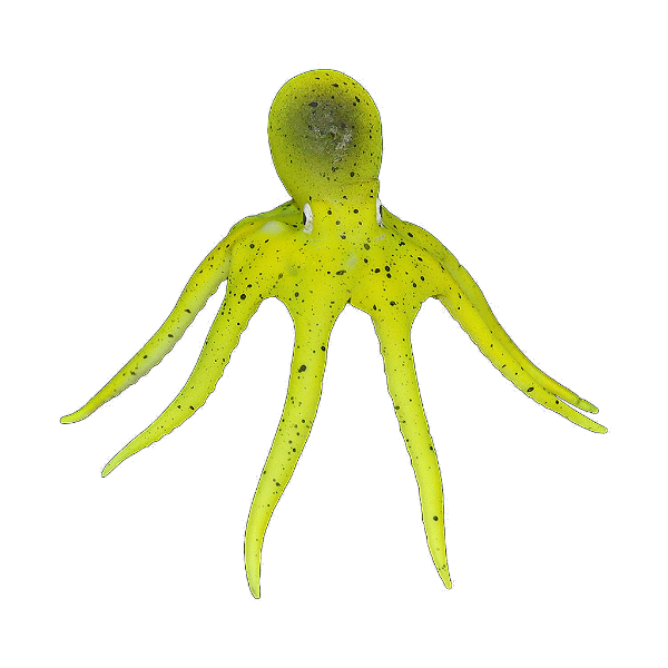 ENFEITE DE SILICONE SOMA JELLY OCTOPUS AMARELO
