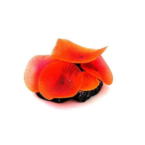 ENFEITE DE SILICONE SOMA CORAL MUSHROOM GIANT VERMELHO
