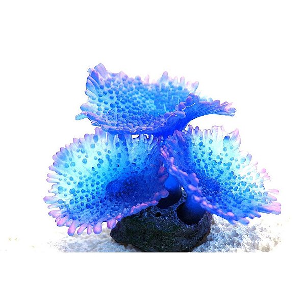 ENFEITE DE SILICONE SOMA CORAL MUSHROOM SPOTTED AZUL 04