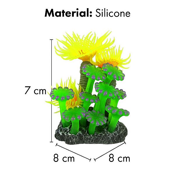 ENFEITE DE SILICONE SOMA CORAL MIX 02 (6 x 5 x 7 CM)