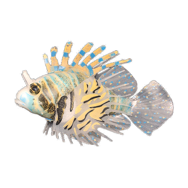 ENFEITE DE SILICONE SOMA JELLY LIONFISH AMARELO E PRETO
