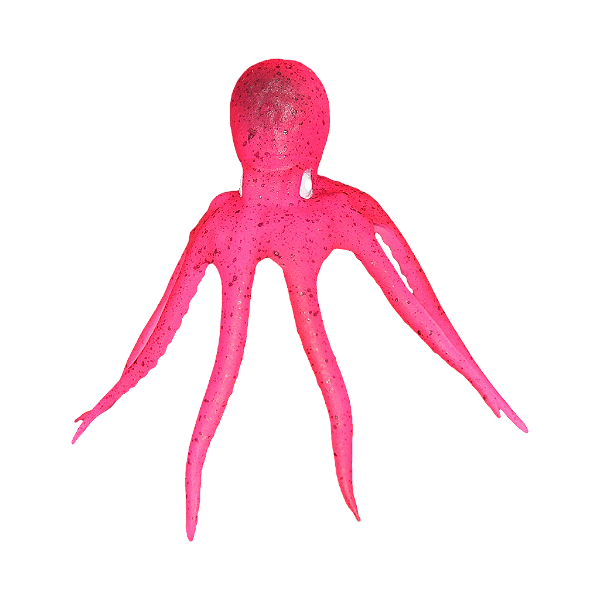 ENFEITE DE SILICONE SOMA JELLY OCTOPUS ROSA
