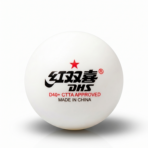 Bola de Tênis de Mesa DHS - D40+ 1 estrela - Caixa com 10 unidades - Branca