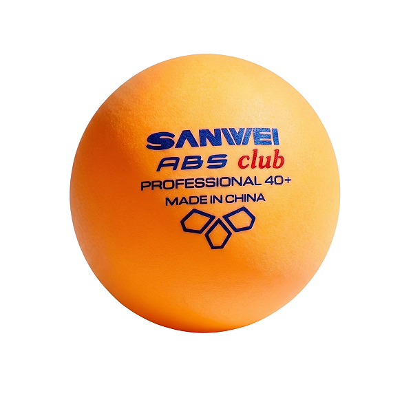 Bola de Tênis de Mesa SANWEI - ABS Club - Laranja - Embalagem com 10 bolas