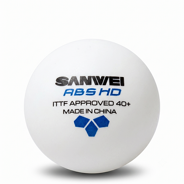 Bola de Tênis de Mesa SANWEI - ABS HD - Embalagem com 3 Bolas