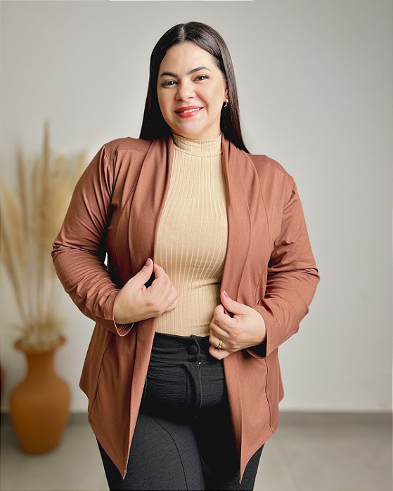 Cardigan Reto - Slim e Plus Size